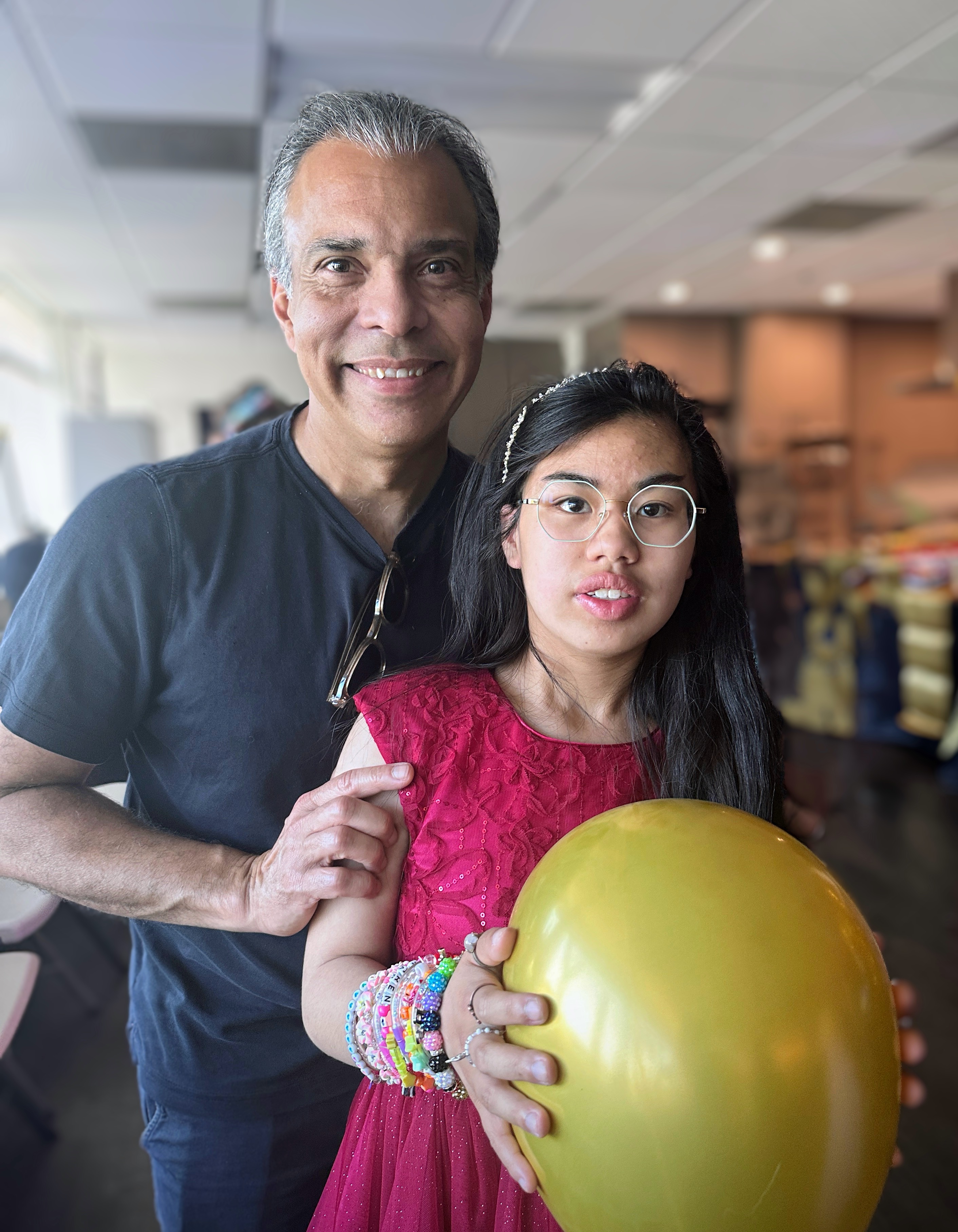 Carlos Sandrea with his daughter Natalia